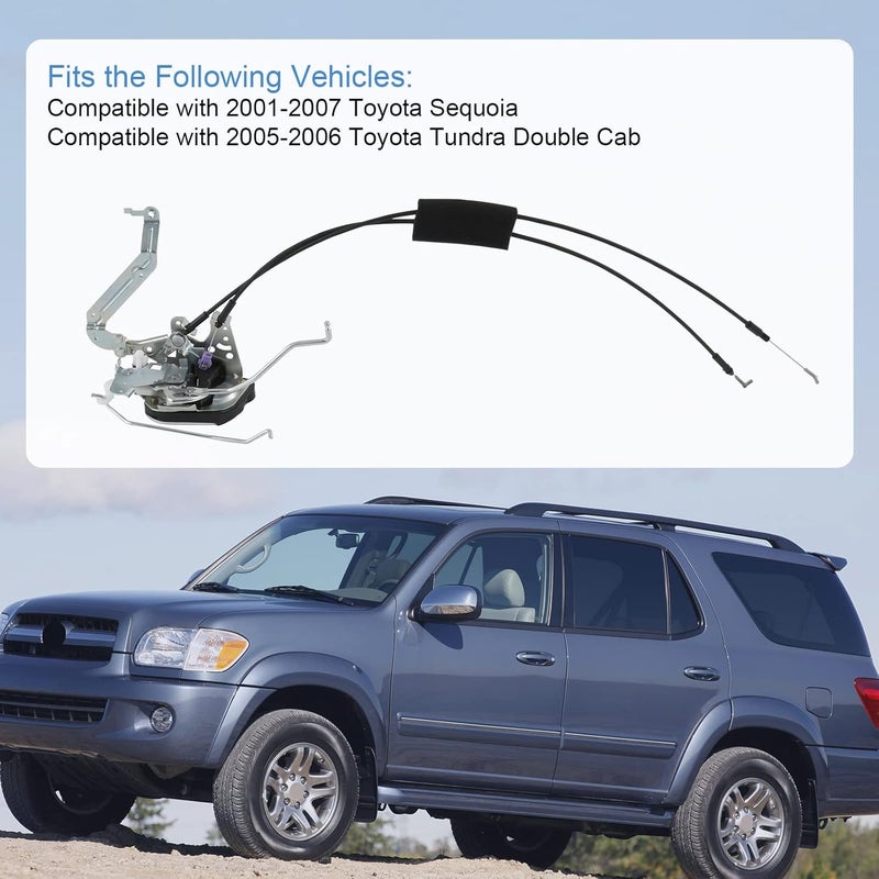 DICMIC Front Left Driver Door Lock Latch Actuator Compatible with 2001-2007 Toyota Sequoia 2005-2006 Toyota Tundra Double Cab Replace# 69304-0C010 - Image 4